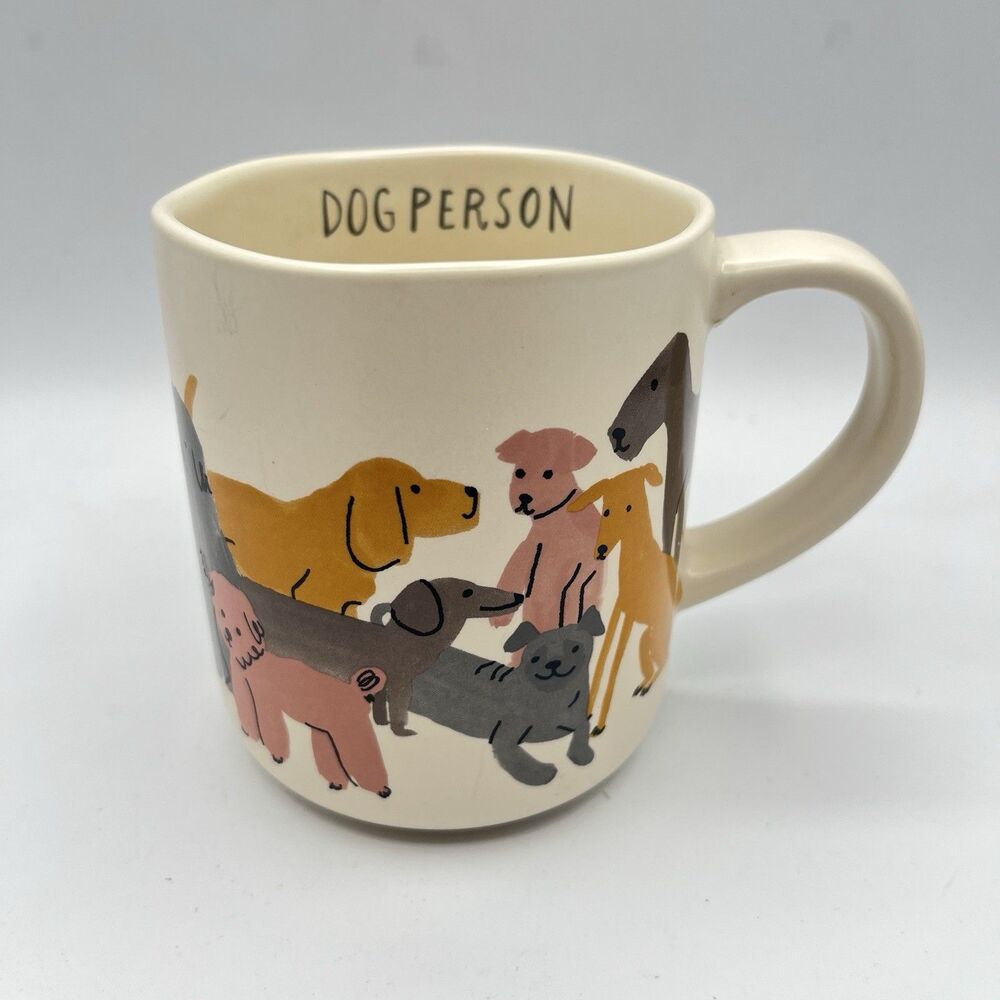 OpalHouse Dog Person Collectible Coffee Mug Cup 16 oz 4 1/8” Tall Stoneware